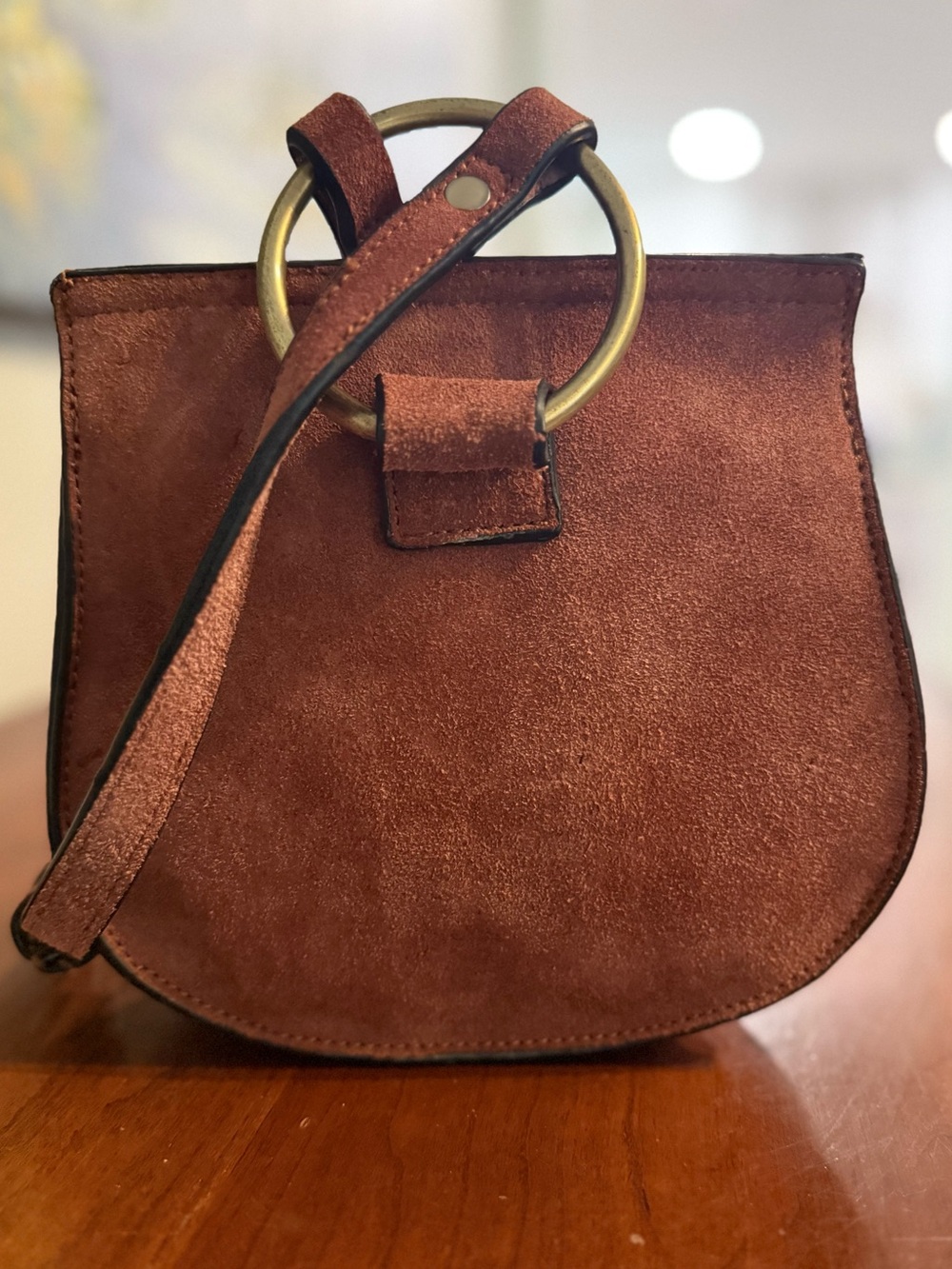 Street Level Brown Suede Crossbody Bag Tassel, Fringe, Saddle, Boho ✨Adjustable✨ - Picture 4 of 8